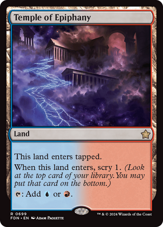 Temple of Epiphany (FDN-699) - Foundations - Premium MTG Single from Wizards of the Coast - Just $0.25! Shop now at Game Crave Tournament Store