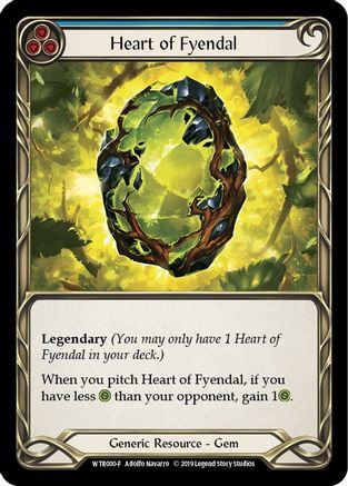 Heart of Fyendal (WTR000) - Welcome to Rathe 1st Edition Cold Foil