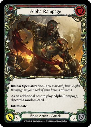 Alpha Rampage (WTR006) - Welcome to Rathe 1st Edition Rainbow Foil