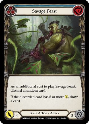 Savage Feast (Blue) (WTR016) - Welcome to Rathe 1st Edition