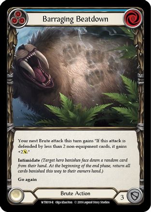 Barraging Beatdown (Blue) (WTR019) - Welcome to Rathe 1st Edition Rainbow Foil