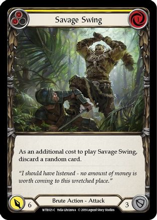 Savage Swing (Yellow) (WTR021) - Welcome to Rathe 1st Edition Rainbow Foil