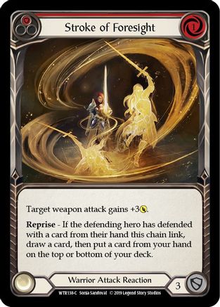 Stroke of Foresight (Red) (WTR138) - Welcome to Rathe Unlimited Edition Rainbow Foil