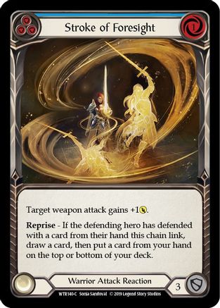 Stroke of Foresight (Blue) (WTR140) - Welcome to Rathe Unlimited Edition Rainbow Foil