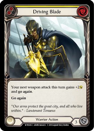 Driving Blade (Yellow) (WTR145) - Welcome to Rathe Unlimited Edition Rainbow Foil