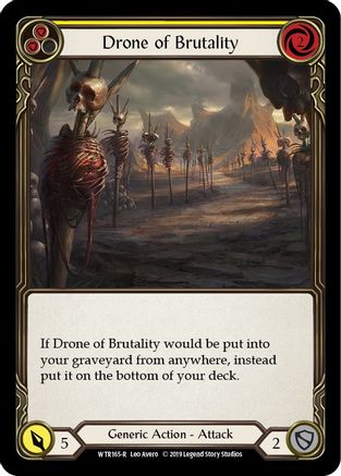 Drone of Brutality (Yellow) (WTR165) - Welcome to Rathe Unlimited Edition Rainbow Foil