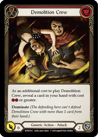 Demolition Crew (Red) (WTR179) - Welcome to Rathe 1st Edition Rainbow Foil