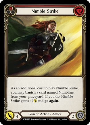 Nimble Strike (Red) (WTR185) - Welcome to Rathe Unlimited Edition Rainbow Foil