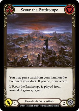 Scour the Battlescape (Blue) (WTR196) - Welcome to Rathe 1st Edition Rainbow Foil