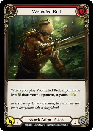 Wounded Bull (Red) (WTR200) - Welcome to Rathe Unlimited Edition Rainbow Foil
