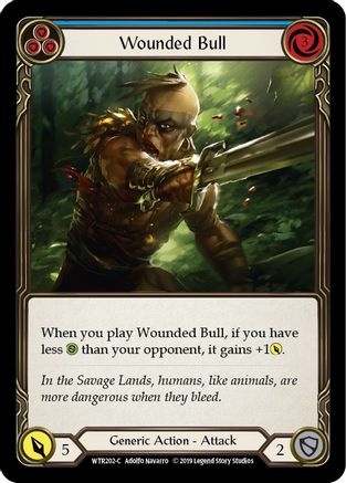 Wounded Bull (Blue) (WTR202) - Welcome to Rathe Unlimited Edition Rainbow Foil
