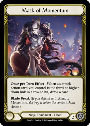 Mask of Momentum (Golden) (FAB005) - Flesh and Blood: Promo Cards