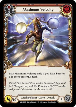 Maximum Velocity (ARC008) - Arcane Rising 1st Edition Rainbow Foil