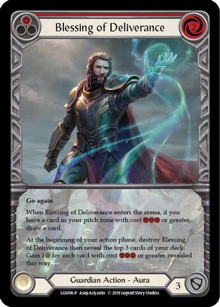 Blessing of Deliverance (Red) - LGS006 (LGS006) - Flesh and Blood: Promo Cards 1st Edition