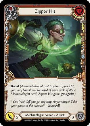 Zipper Hit (Red) (ARC029) - Arcane Rising 1st Edition Rainbow Foil