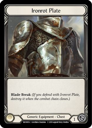 Ironrot Plate (BVO005) - Hero Deck: Bravo 1st Edition
