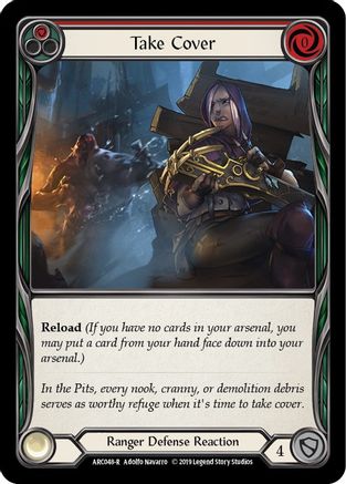 Take Cover (Red) (ARC048) - Arcane Rising Unlimited Edition Rainbow Foil