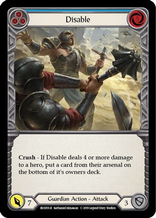 Disable (Blue) (BVO019) - Hero Deck: Bravo 1st Edition