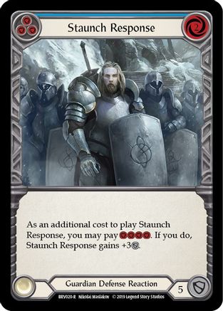 Staunch Response (Blue) (BVO020) - Hero Deck: Bravo 1st Edition