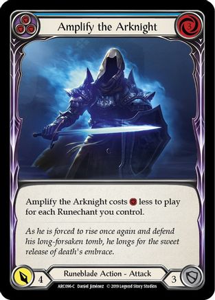 Amplify the Arknight (Blue) (ARC096) - Arcane Rising 1st Edition Rainbow Foil