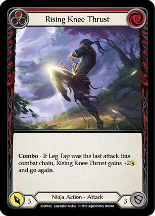 Rising Knee Thrust (Red) (KSU014) - Hero Deck: Katsu 1st Edition