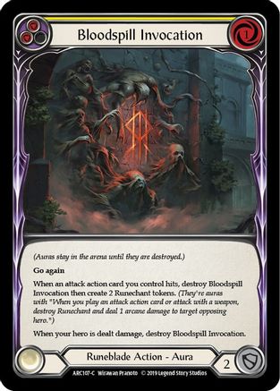 Bloodspill Invocation (Yellow) (ARC107) - Arcane Rising 1st Edition