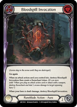 Bloodspill Invocation (Blue) (ARC108) - Arcane Rising 1st Edition Rainbow Foil