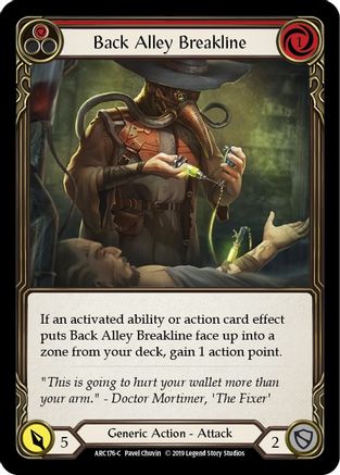 Back Alley Breakline (Red) (ARC176) - Arcane Rising Unlimited Edition