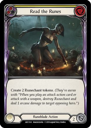 Read the Runes (Yellow) (ARC110) - Arcane Rising Unlimited Edition Rainbow Foil