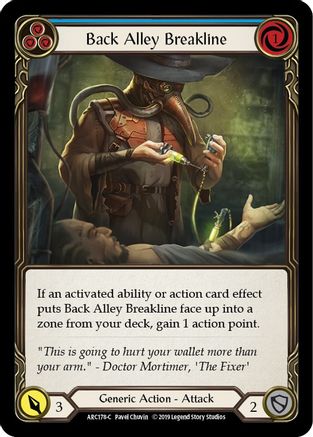 Back Alley Breakline (Blue) (ARC178) - Arcane Rising 1st Edition