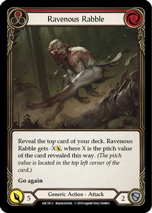 Ravenous Rabble (Red) (ARC191) - Arcane Rising Unlimited Edition