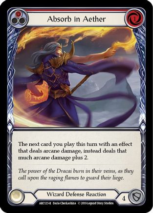 Absorb in Aether (Red) (ARC123) - Arcane Rising 1st Edition Rainbow Foil