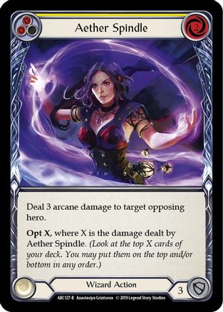 Aether Spindle (Yellow) (ARC127) - Arcane Rising 1st Edition Rainbow Foil