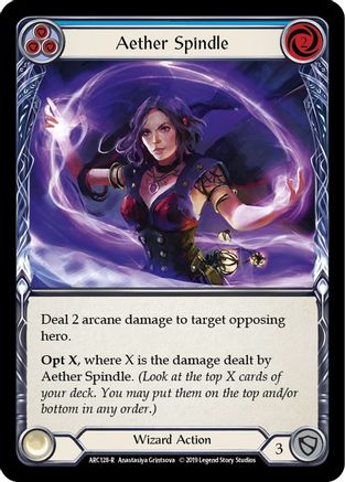 Aether Spindle (Blue) (ARC128) - Arcane Rising Unlimited Edition Rainbow Foil