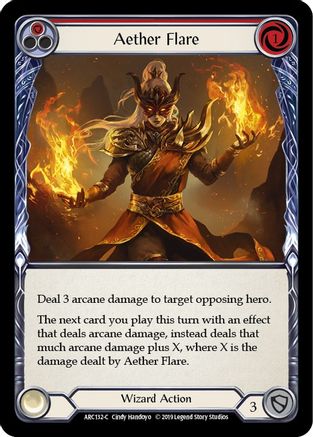 Aether Flare (Red) (ARC132) - Arcane Rising 1st Edition Rainbow Foil