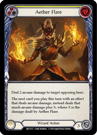 Aether Flare (Yellow) (ARC133) - Arcane Rising Unlimited Edition Rainbow Foil