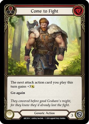 Come to Fight (Red) (ARC203) - Arcane Rising Unlimited Edition Rainbow Foil