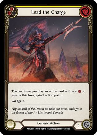 Lead the Charge (Yellow) (ARC210) - Arcane Rising Unlimited Edition Rainbow Foil