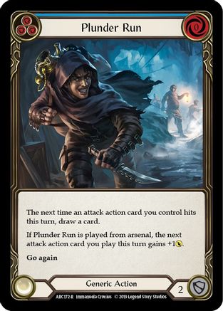 Plunder Run (Blue) (ARC172) - Arcane Rising Unlimited Edition Rainbow Foil