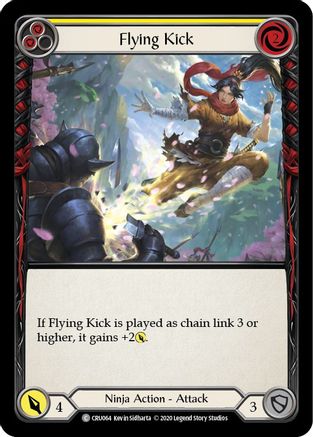 Flying Kick (Yellow) (CRU064) - Crucible of War 1st Edition Rainbow Foil
