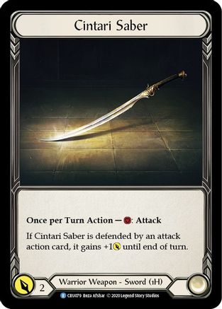 Cintari Saber (CRU079) - Crucible of War Unlimited Edition Rainbow Foil