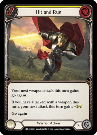 Hit and Run (Yellow) (CRU092) - Crucible of War Unlimited Edition