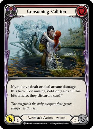 Consuming Volition (Red) (CRU148) - Crucible of War 1st Edition Rainbow Foil