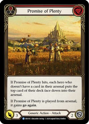 Promise of Plenty (Red) (CRU183) - Crucible of War Unlimited Edition Rainbow Foil