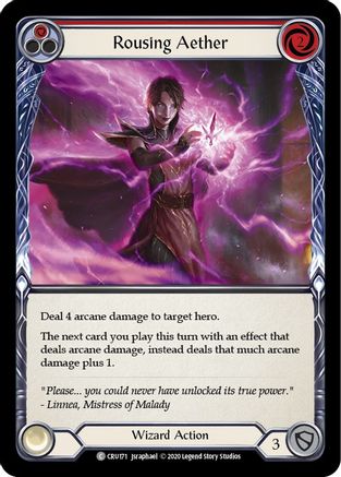 Rousing Aether (Red) (CRU171) - Crucible of War Unlimited Edition Rainbow Foil