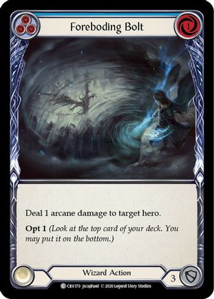 Foreboding Bolt (Blue) (CRU170) - Crucible of War Unlimited Edition Rainbow Foil