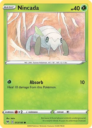 Nincada 13/185 - Vivid Voltage Reverse Holofoil
