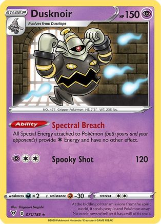 Dusknoir 71/185 - Vivid Voltage Reverse Holofoil