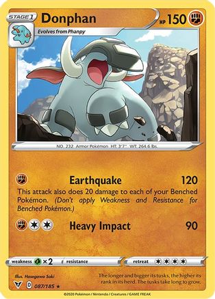 Donphan 87/185 - Vivid Voltage Reverse Holofoil