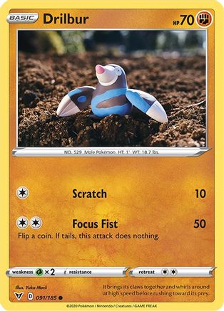 Drilbur 91/185 - Vivid Voltage Reverse Holofoil